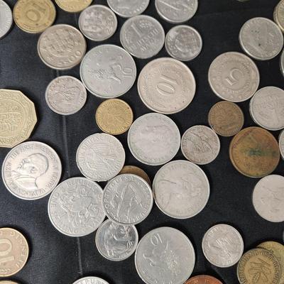 Large Mixed lot of Foreign Country Coins & currency