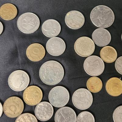 Large Mixed lot of Foreign Country Coins & currency