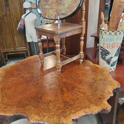 Walnut live edge table top slab