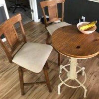 kitchen tall bistro table and swivel chair set 