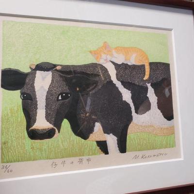 M(Mihoko)  Kosamatsu “Sleeping Cats & Calf” $95