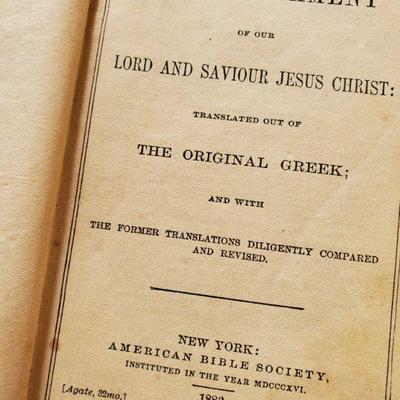 New Testament small bible circa 1883