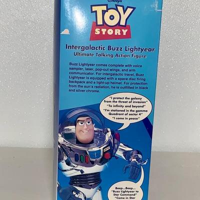Original Voice Disney Toy Story Intergalactic Buzz Lightyear Figure by Thinkway