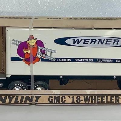 Vintage Werner Pressed Steel GMC Tractor/Trailer by Nylint