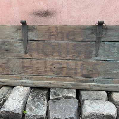Antique “The House of Hughes” Wood Sign