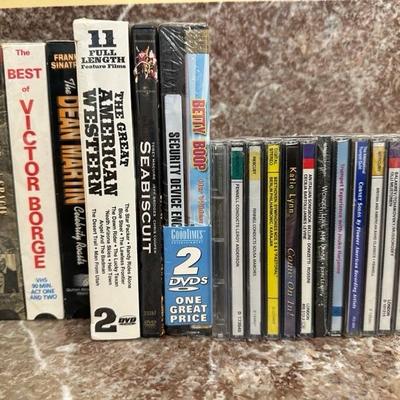 Lot of CDs, DVDs and Tapes