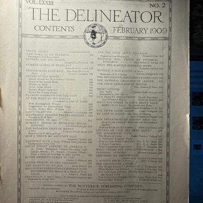 1909 The Delineator No.2 Woman's magazine