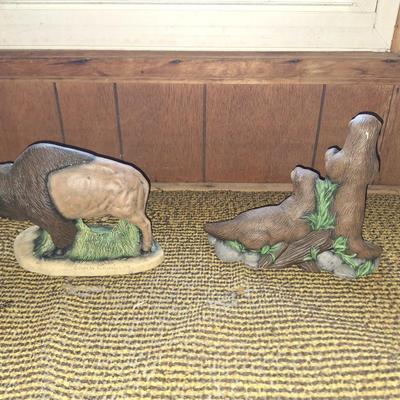 2 Animal Ceramic Figurines