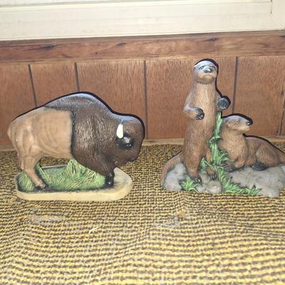 2 Animal Ceramic Figurines