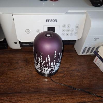 purple lighted diffuser w/ oils