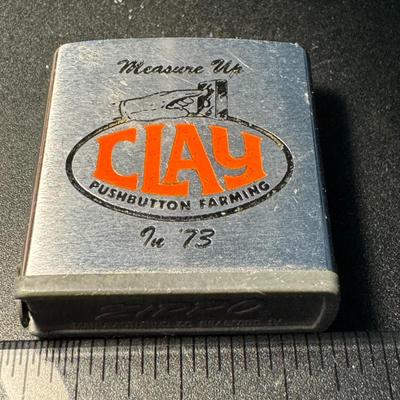 Clay pushbutton farming 1973 tape measure