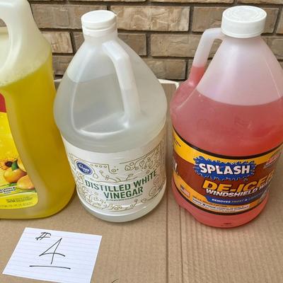White Vinegar, Apple Cider Vinegar, Lysol & De-Icer (4)