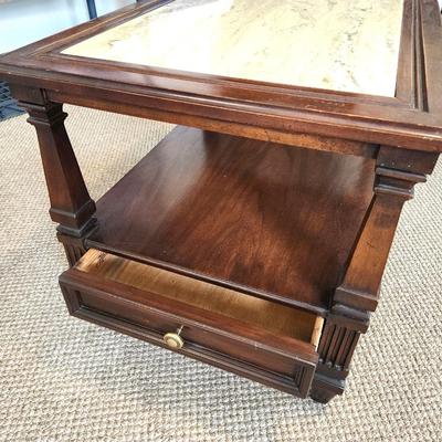 Lot #98 Vintage Lamp Table - Hammary Furniture Company - one drawer