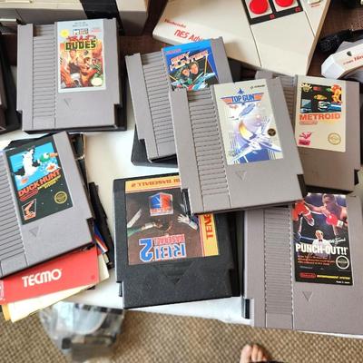 Lot #100 Vintage Nintendo Lot - Console, 18 Games, more