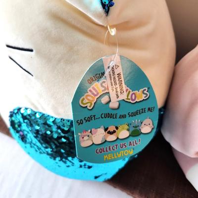 Lot #103 Lot of 2 SquishMallows - Bop Bunny (hard to find) and Shany the Calico Cat