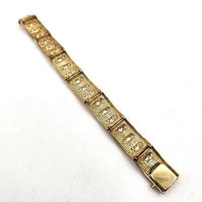 Lot #106D Vintage 800 Silver Bracelet - gold plated