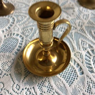 Brass Lot 2 Candle Holders