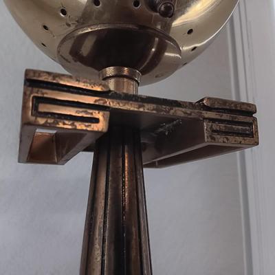 Vintage Torchiere Floor Lamp Greek Key Brass MCM Rare! MID CENTURY ANTIQUE! (1 of 2)