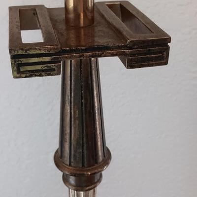 Vintage Torchiere Floor Lamp Greek Key Brass MCM Rare! MID CENTURY ANTIQUE! (1 of 2)