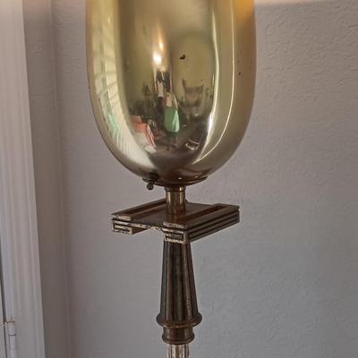 Vintage Torchiere Floor Lamp Greek Key Brass MCM Rare! MID CENTURY ANTIQUE! (1 of 2)
