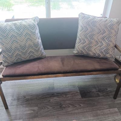 Antique Mid Century Modern / Art Deco Brass bench