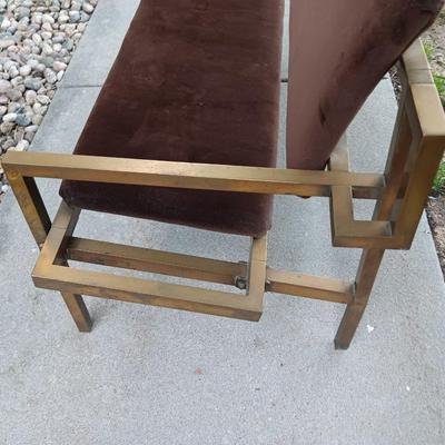 Antique Mid Century Modern / Art Deco Brass bench