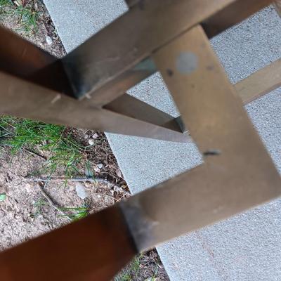 Antique Mid Century Modern / Art Deco Brass bench