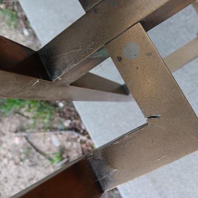 Antique Mid Century Modern / Art Deco Brass bench