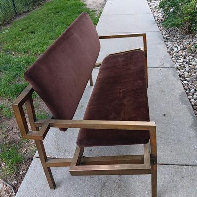 Antique Mid Century Modern / Art Deco Brass bench