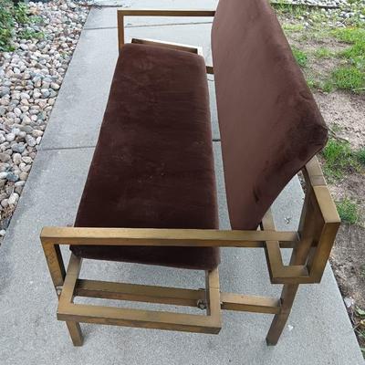 Antique Mid Century Modern / Art Deco Brass bench