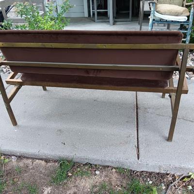 Antique Mid Century Modern / Art Deco Brass bench