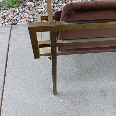 Antique Mid Century Modern / Art Deco Brass bench