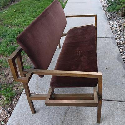 Antique Mid Century Modern / Art Deco Brass bench