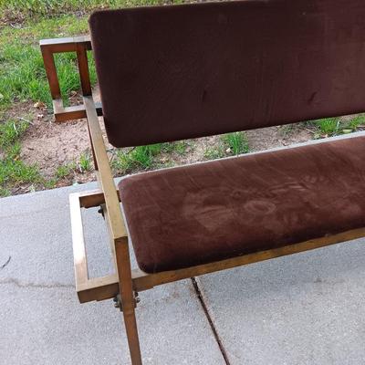 Antique Mid Century Modern / Art Deco Brass bench