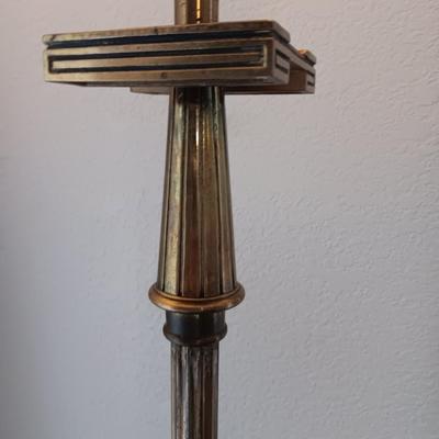 Vintage Torchiere Floor Lamp Greek Key Brass MCM Rare! MID CENTURY ANTIQUE! (2 of 2)