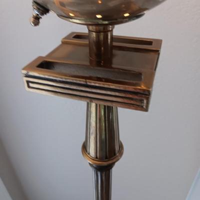 Vintage Torchiere Floor Lamp Greek Key Brass MCM Rare! MID CENTURY ANTIQUE! (2 of 2)