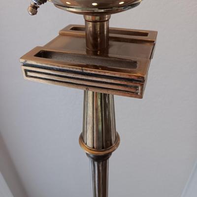 Vintage Torchiere Floor Lamp Greek Key Brass MCM Rare! MID CENTURY ANTIQUE! (2 of 2)