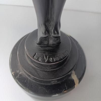 M Le Verrier ” Lueur “Iconic Art Cast sculpture by Max Le Verrier circa 1930