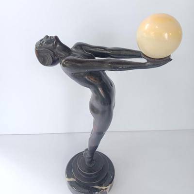 M Le Verrier ” Lueur “Iconic Art Cast sculpture by Max Le Verrier circa 1930