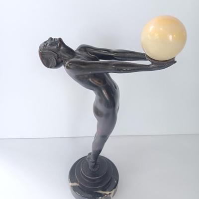 M Le Verrier ” Lueur “Iconic Art Cast sculpture by Max Le Verrier circa 1930