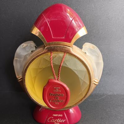 Beautiful Vintage FULL Toilette Cartier Paris Panthere Perfume bottle - factice dummy