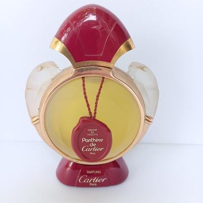 Beautiful Vintage FULL Toilette Cartier Paris Panthere Perfume bottle - factice dummy