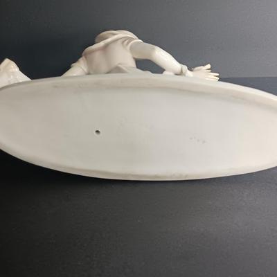 Immaculate 1930's Art Deco Dressel & Kister/Passau signed "horn" blue brush mark Figure