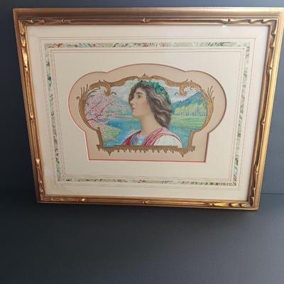 J. Ceblens Paris art in gold frame