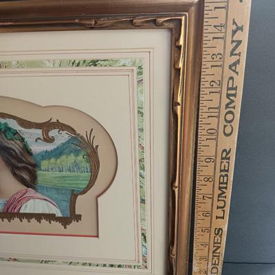 J. Ceblens Paris art in gold frame