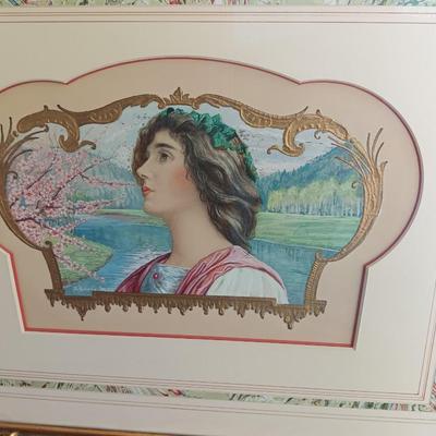 J. Ceblens Paris art in gold frame