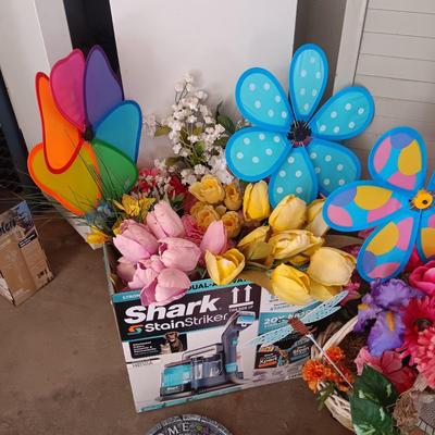 STAKED YARD ART, FAUX FLOWERS, STEPPING STONES AND MORE
