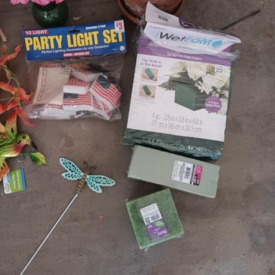 STAKED YARD ART, FAUX FLOWERS, STEPPING STONES AND MORE