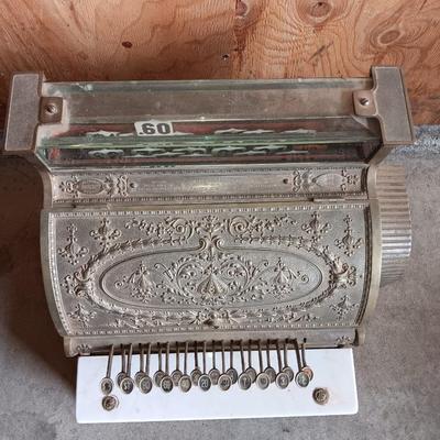 Antique Brass national cash register, Dayton Ohio Factory # 888827