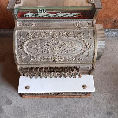 Antique Brass national cash register, Dayton Ohio Factory # 888827